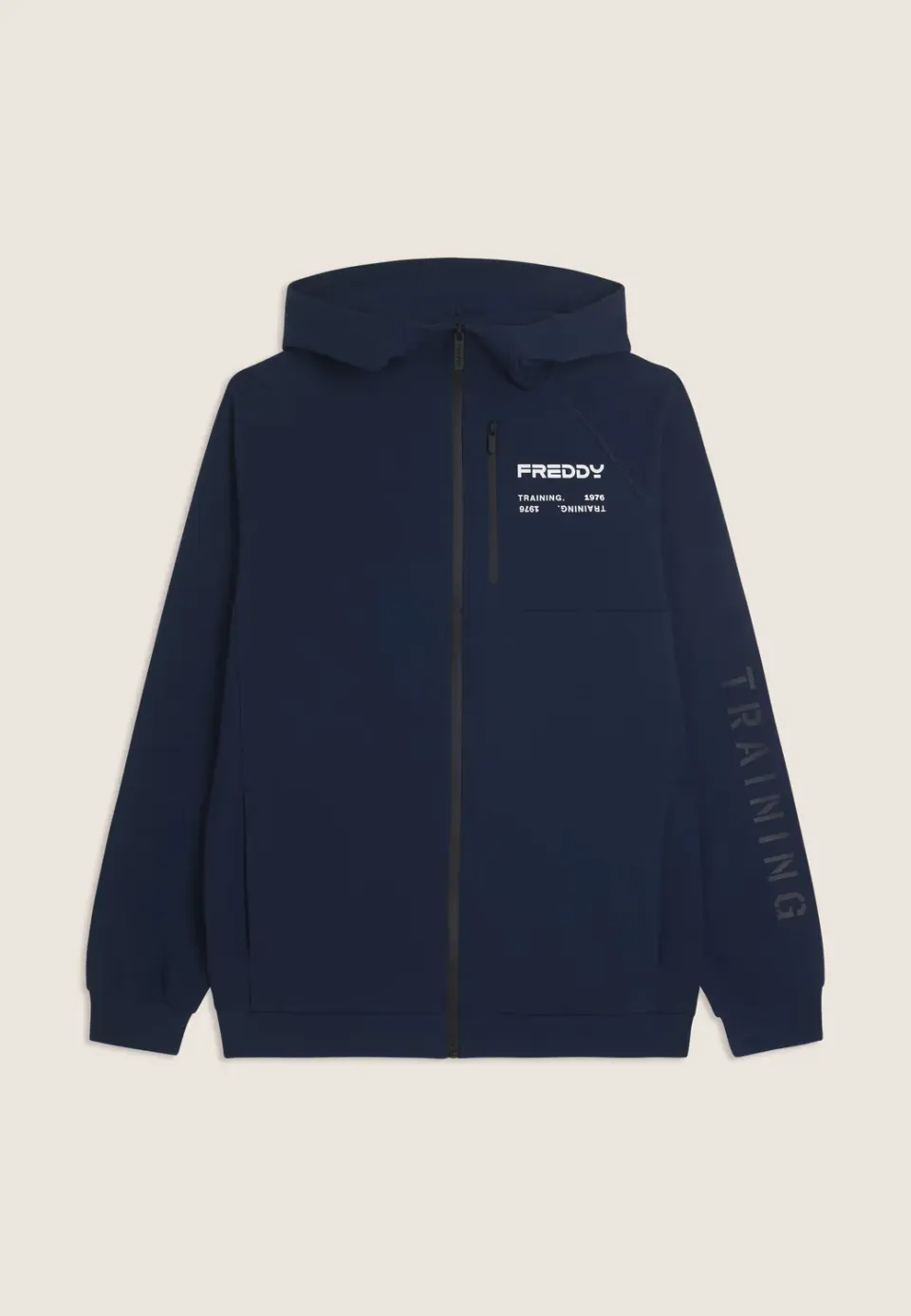 Freddy Hoodie Herren Full-Zip Blau Training warm