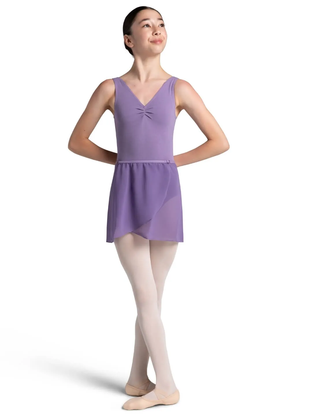 Capezio CAD800C Wickelrock Mädchen Schwarz Chiffon
