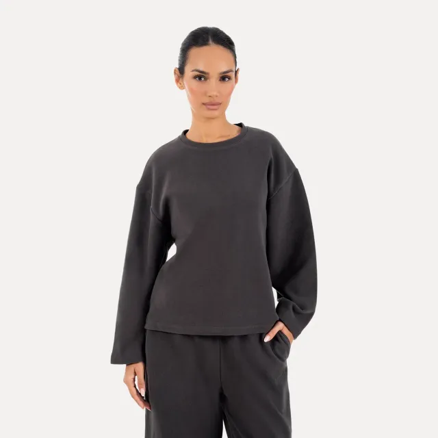Smilodox Sirel Longsleeve Schwarz Oversize