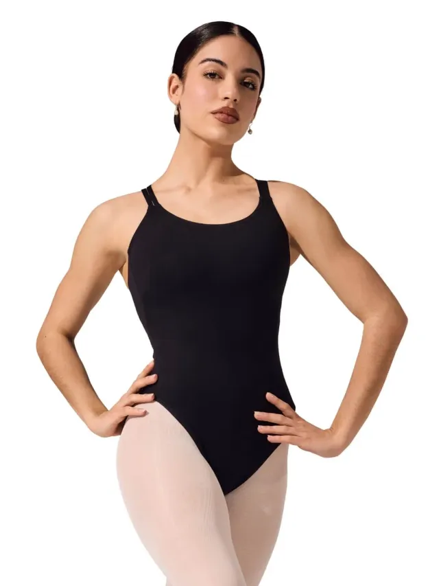 Capezio CC123 Double Strap Body Schwarz Baumwolle