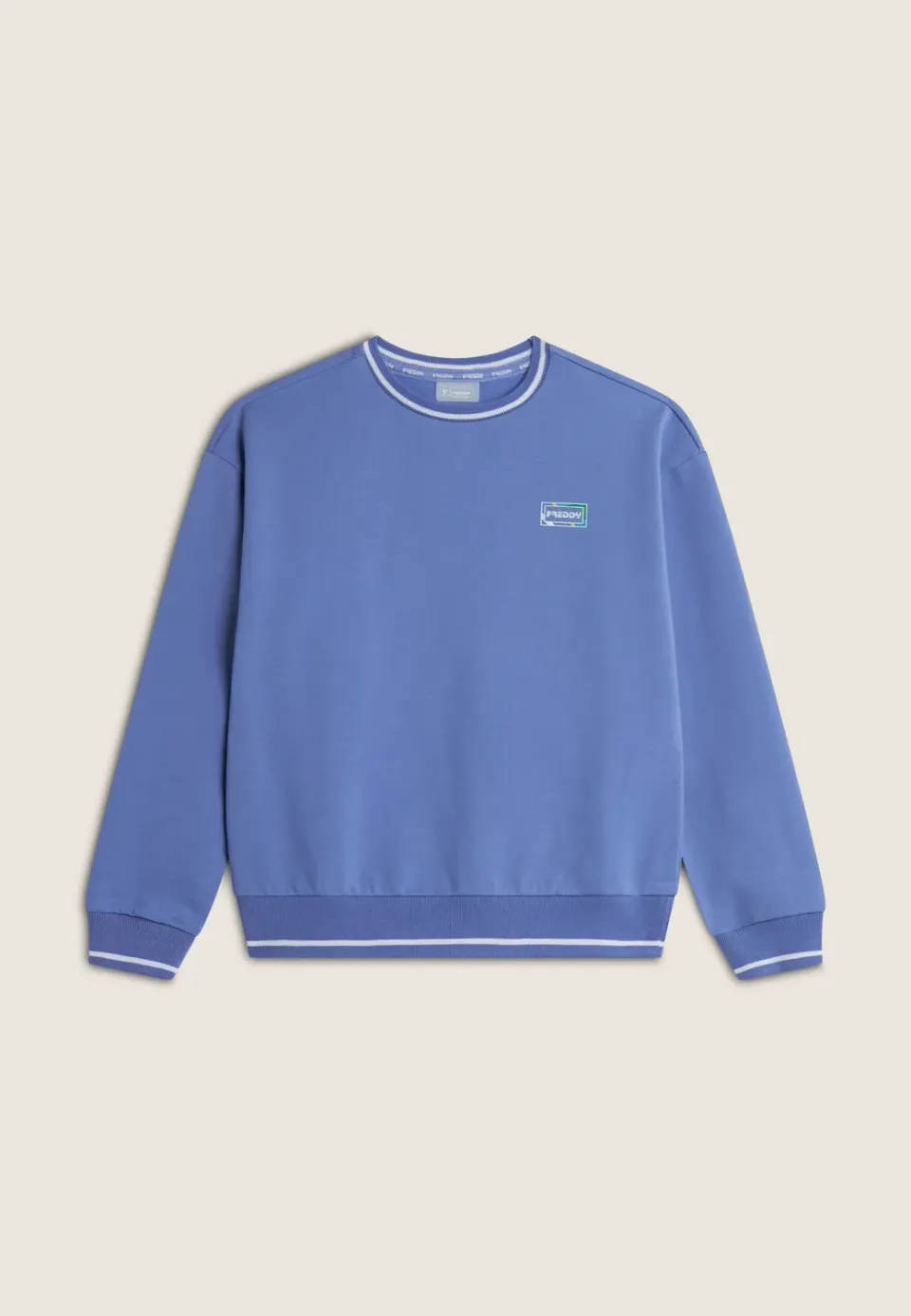 Freddy Kinder Sweatshirt Rundhals Lila Baumwolle
