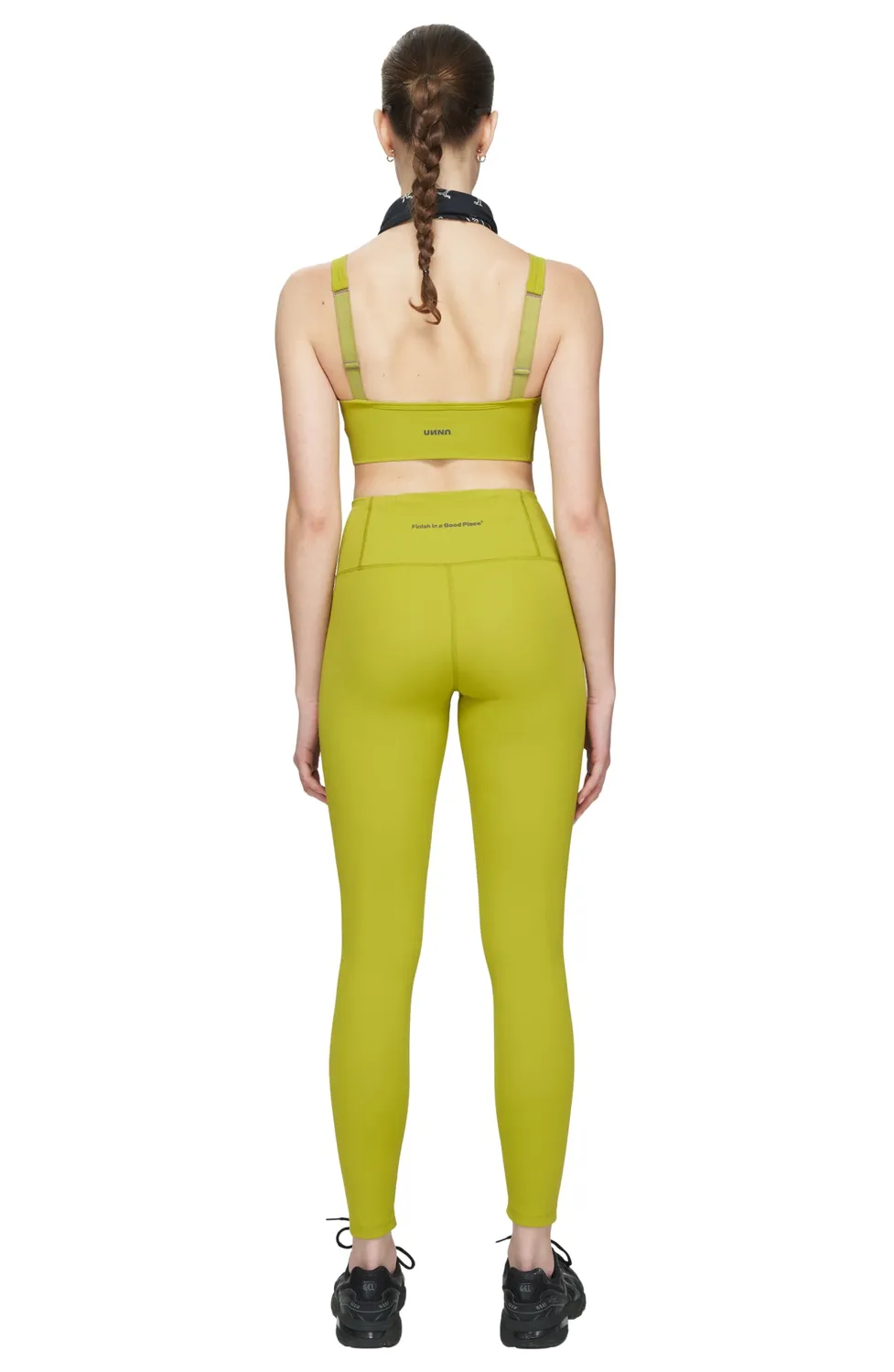 UNNA Good Place Tights Leggings Golden Green hoher Bund
