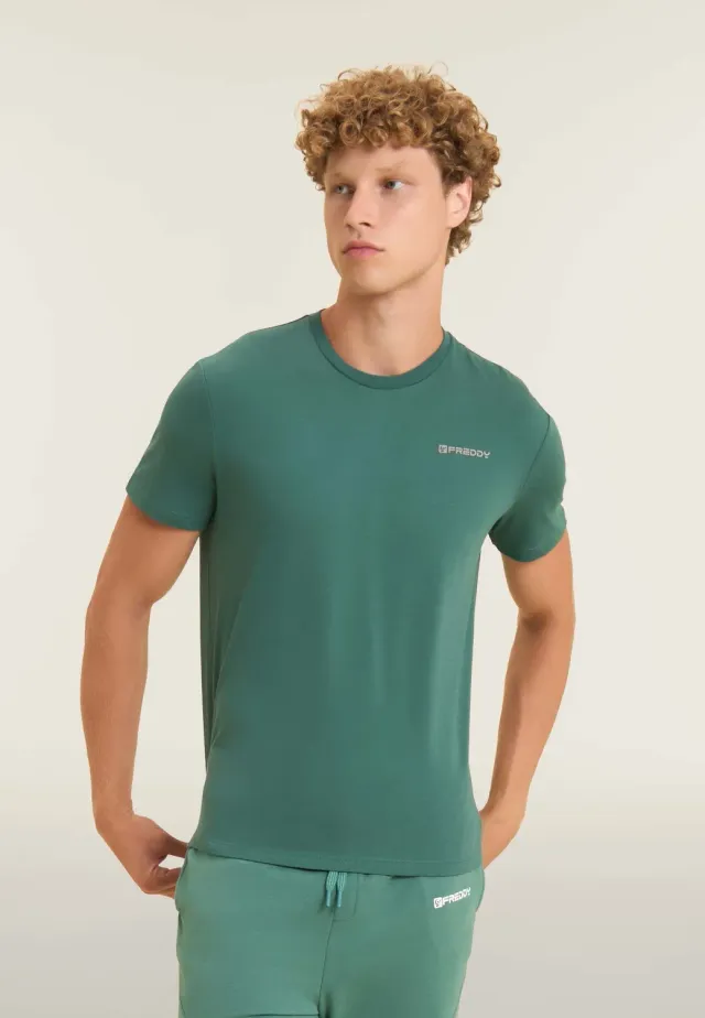 Freddy Basic T-Shirt Herren Baumwolle Dunkelblau Logo