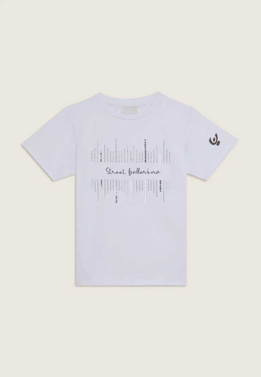 Freddy Street Ballerina T-Shirt Mädchen Nero Strass