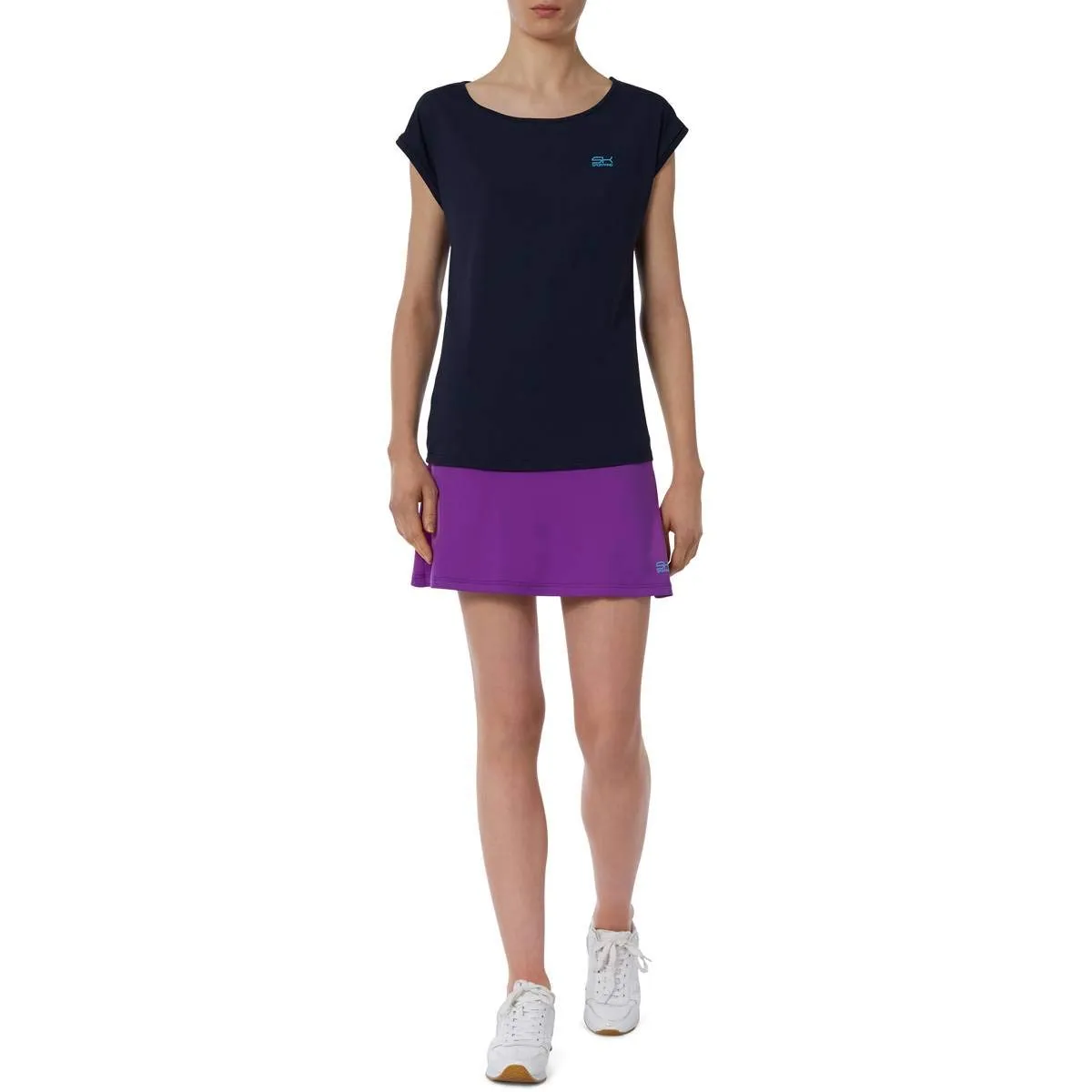 Sportkind Basic Skort Tennisrock Violett Gr. 164 blickdicht