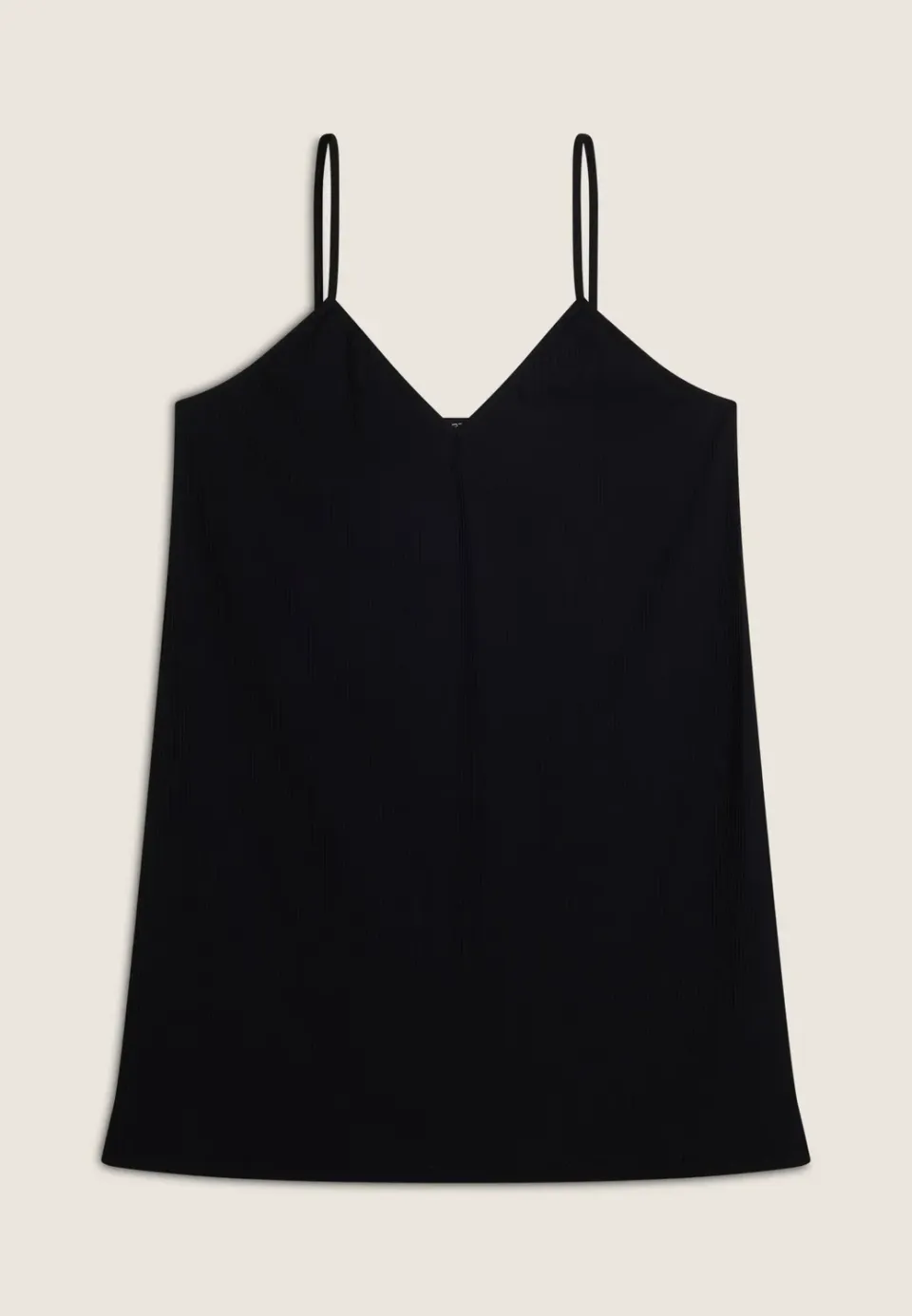Freddy Damen Minikleid Rippjersey Schwarz V-Ausschnitt