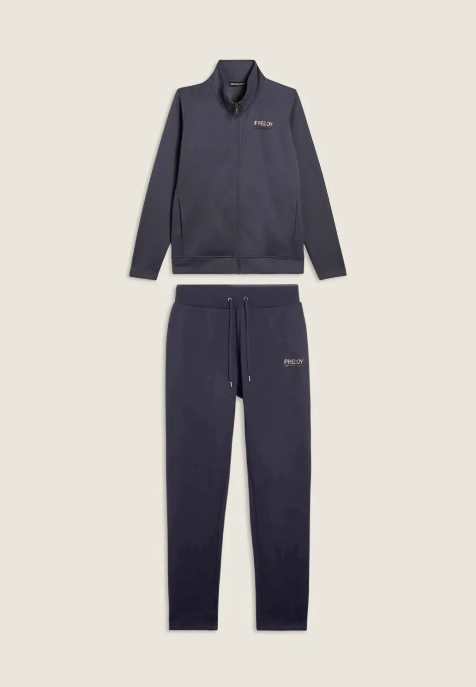Freddy Trainingsanzug Regular Stehkragen Strass Nero
