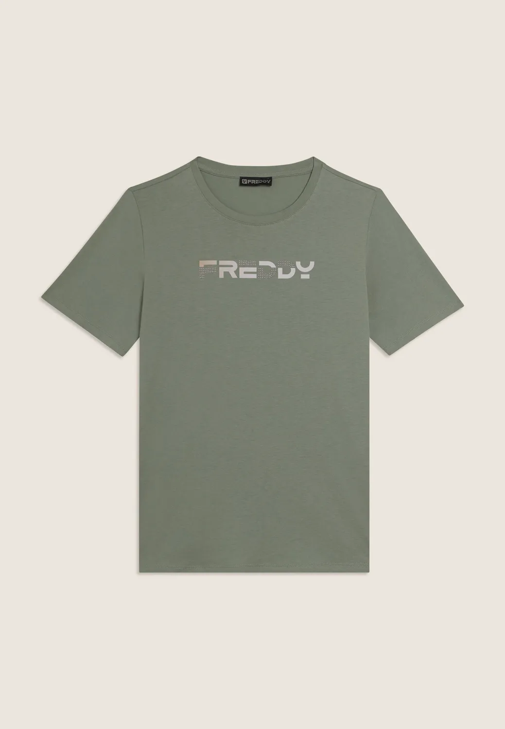 Freddy T-Shirt Holografik Logo Dark Sapphire Baumwolle