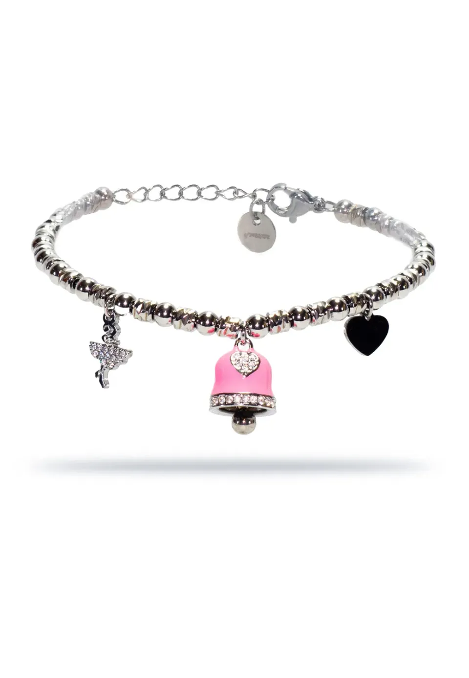 Freddy Charm Armband Silver-Red Kugel hypoallergen