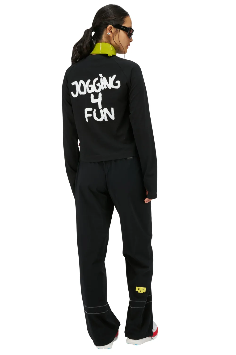 UNNA Jogging 4 Fun LS Langarmshirt Damen Schwarz Bio-Baumwolle