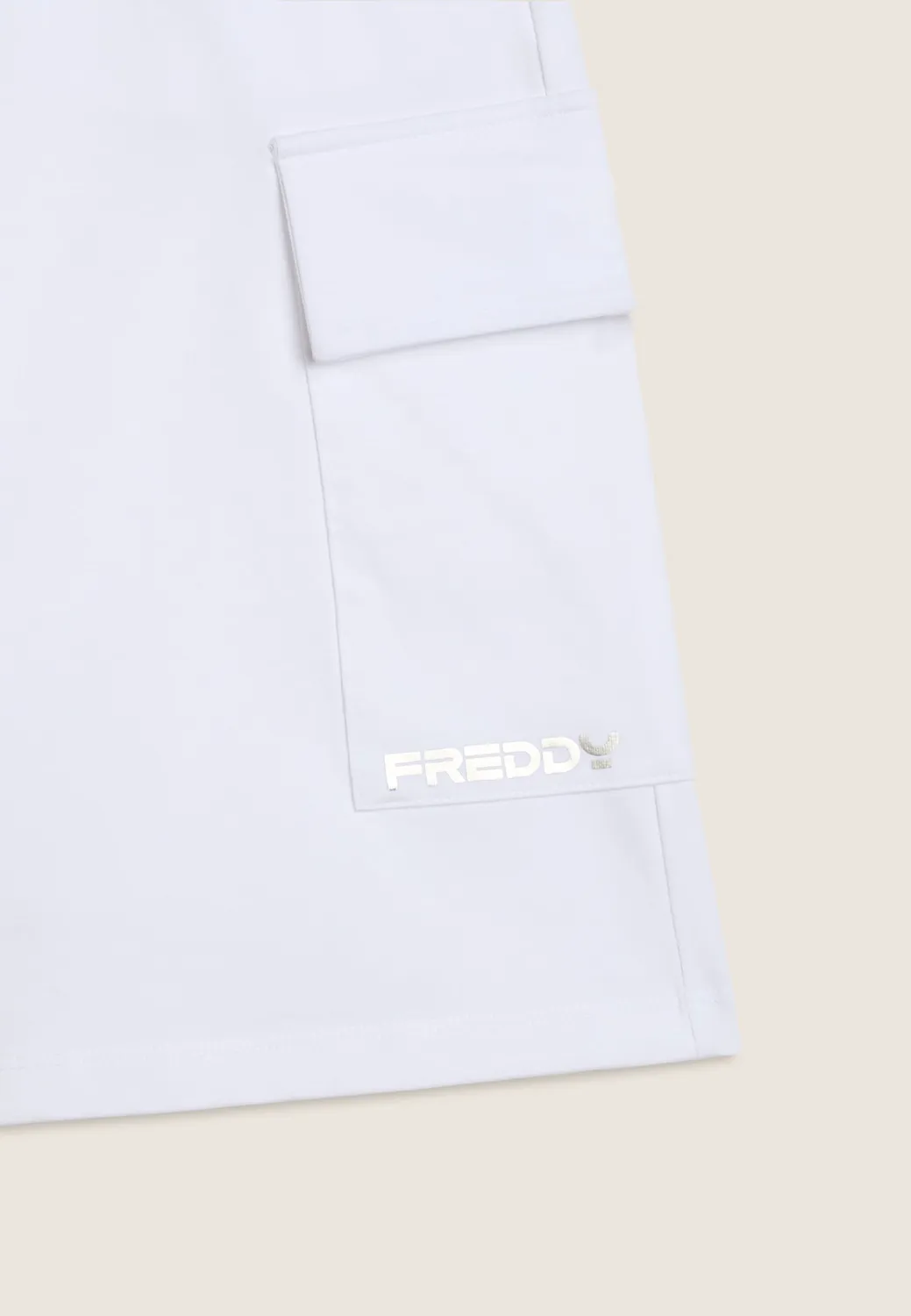Freddy Shorts Damen Nero-Bianco Cargo weiter Schnitt Baumwolle