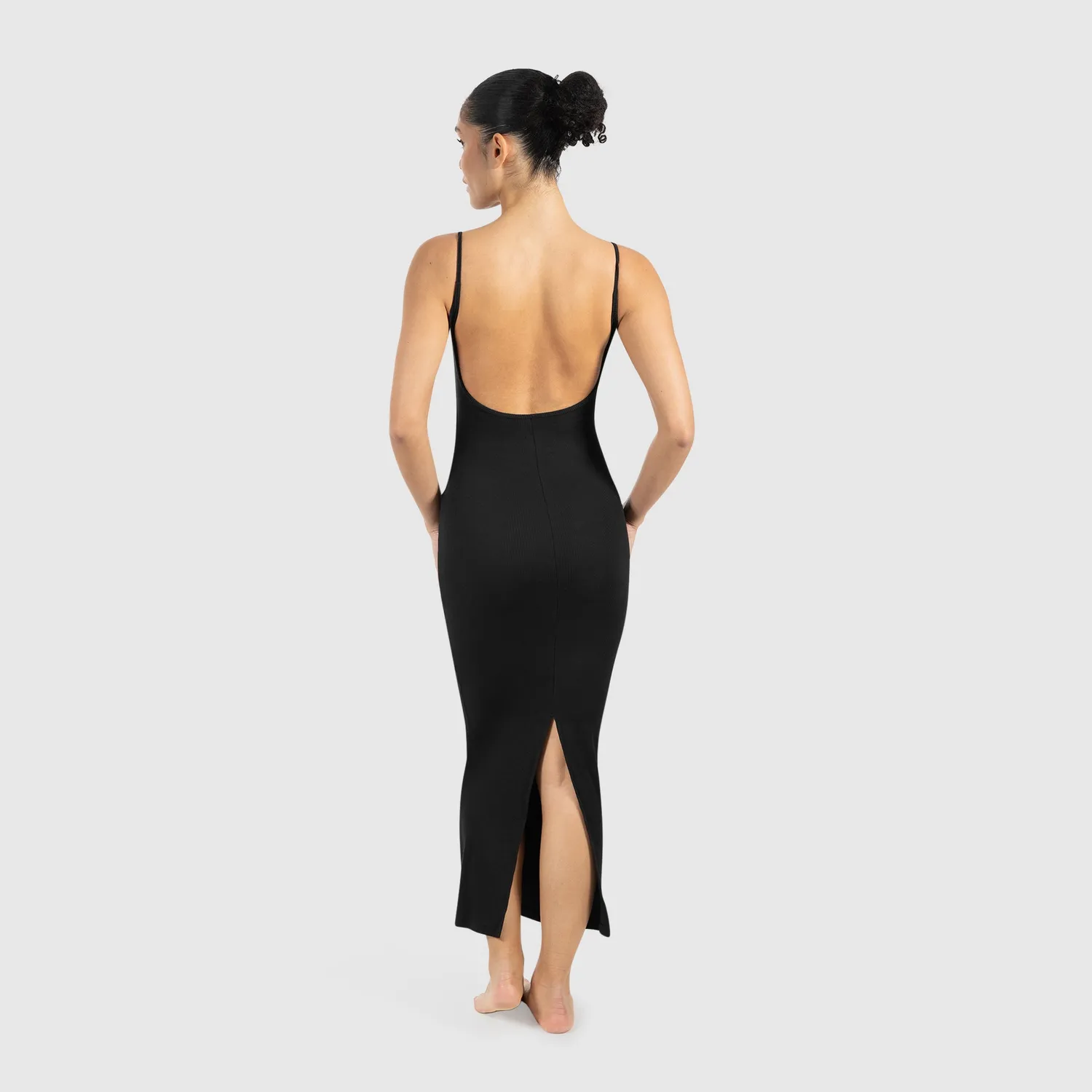 Smilodox Aveline Backless Maxikleid Schwarz