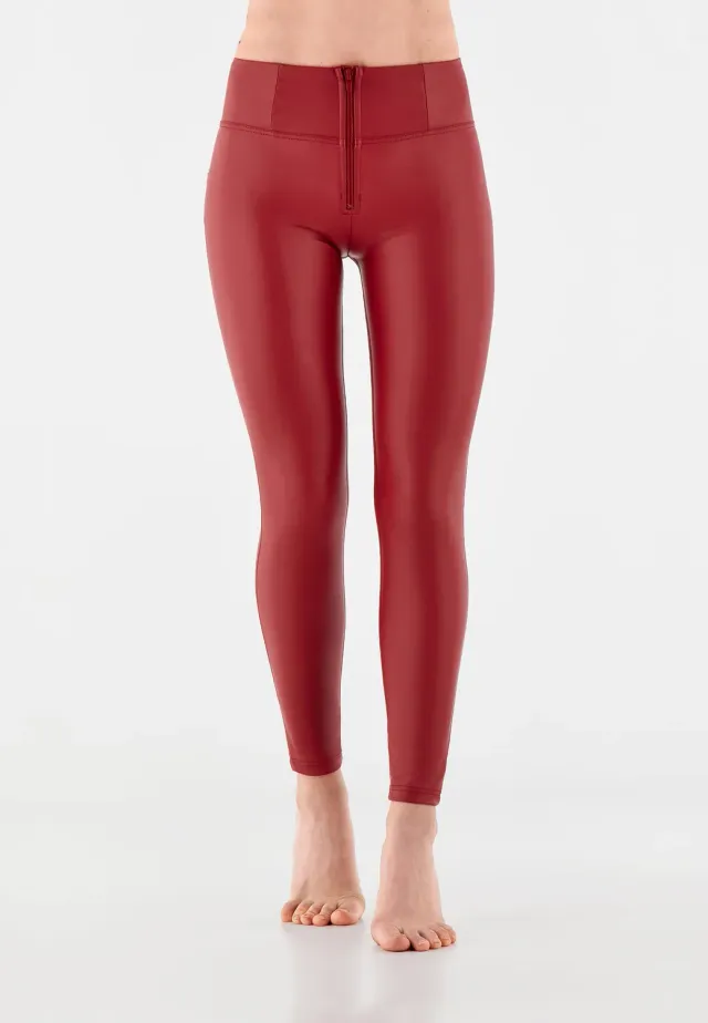Freddy WR.UP Skinny Push-up Hose Kunstleder Schwarz