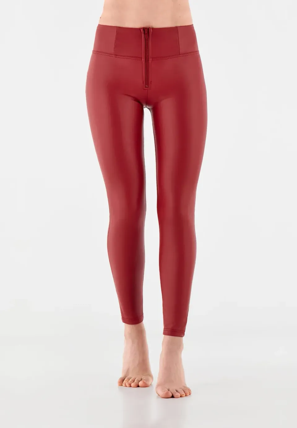 Freddy WR.UP Skinny Push-up Hose Kunstleder Schwarz