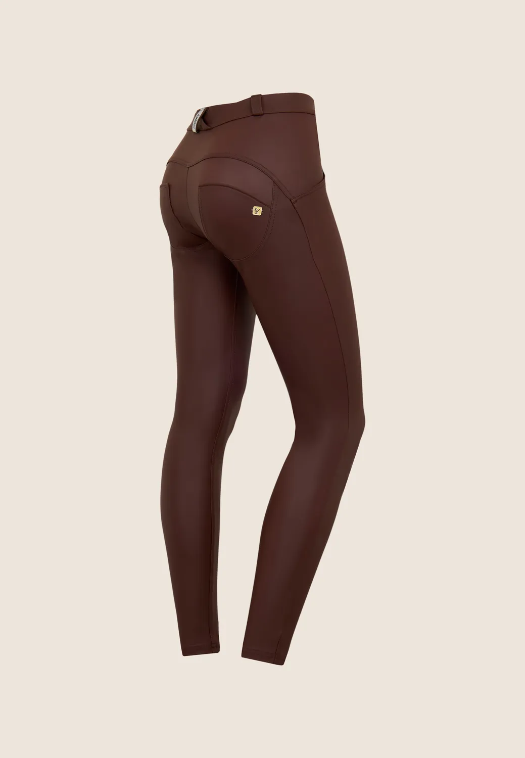 Freddy WR.UP Superskinny Kunstleder Push-up-Hose Schwarz