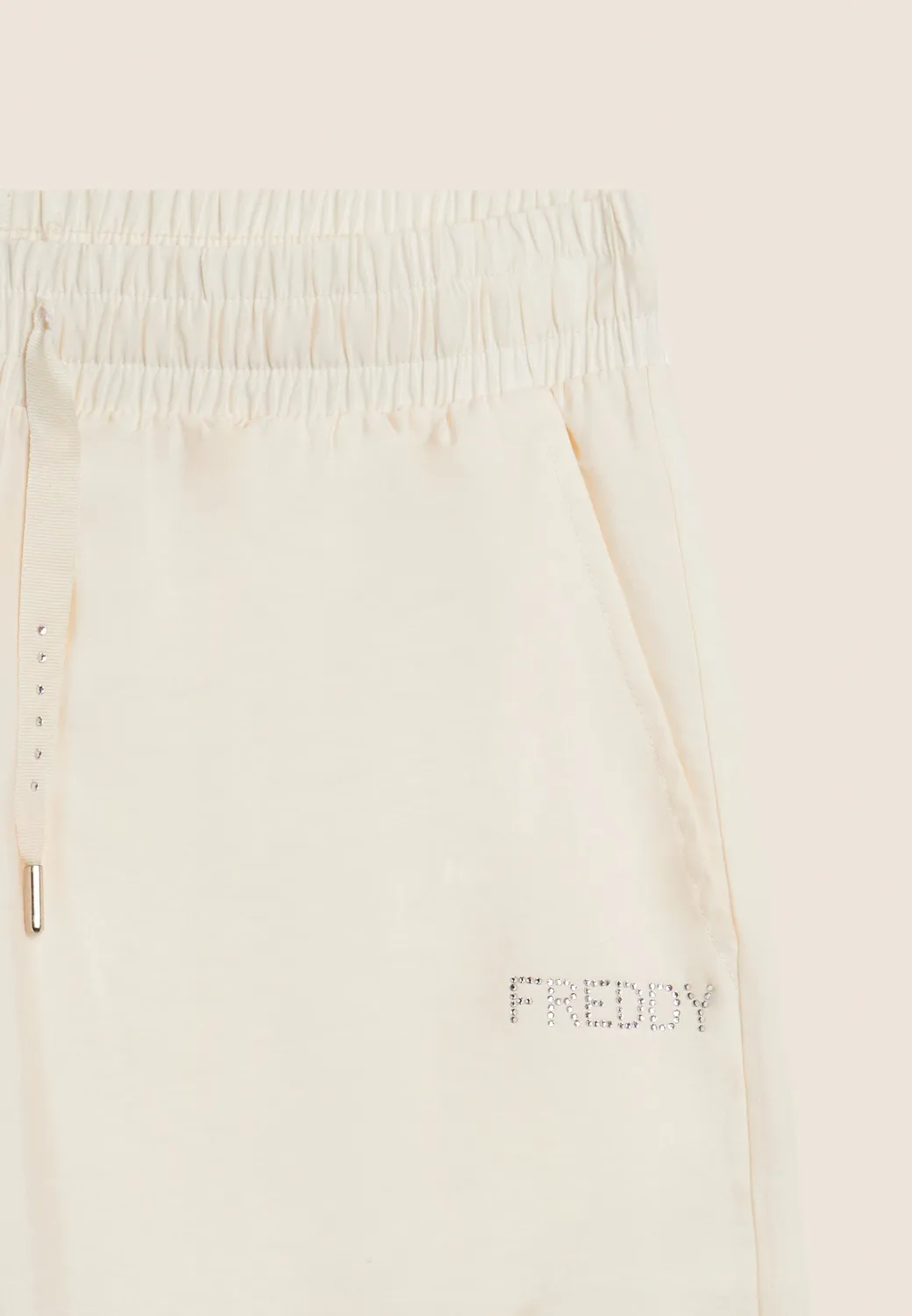 Freddy Cropped Sporthose Wide Leg Dunkelblau Strass