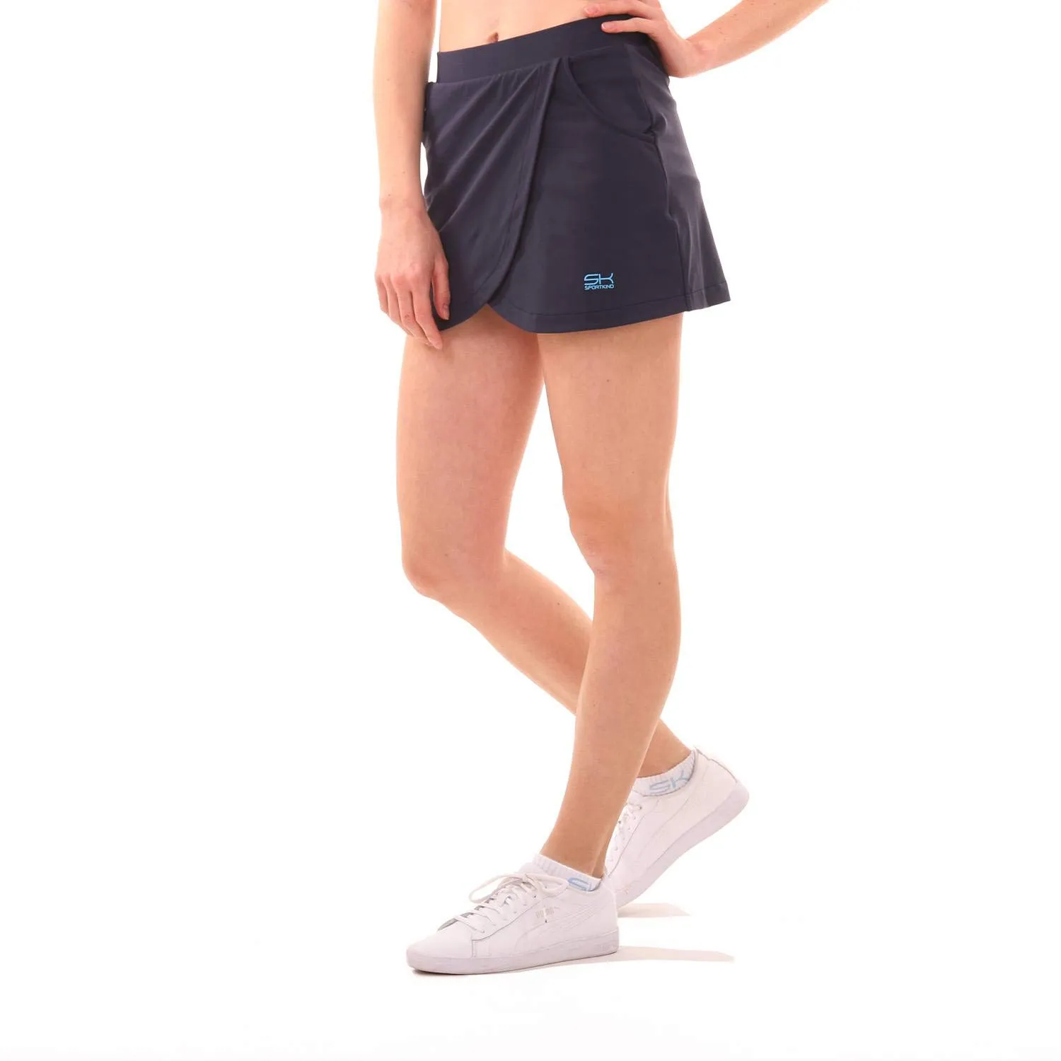 SPORTKIND Tennis Skort Pfirsich mit Taschen