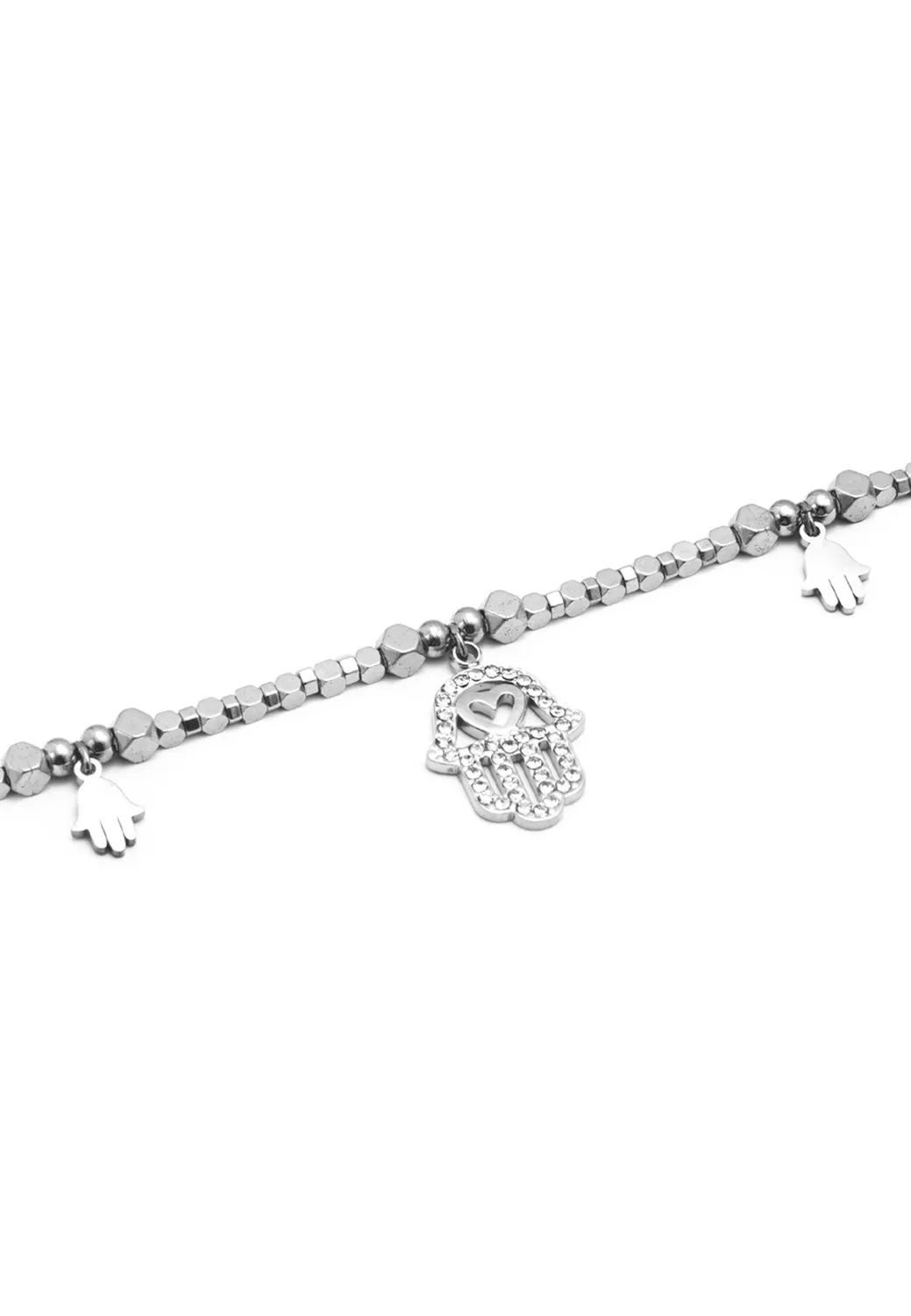 Freddy Fatima Armband Silber Edelstahl mit Strass