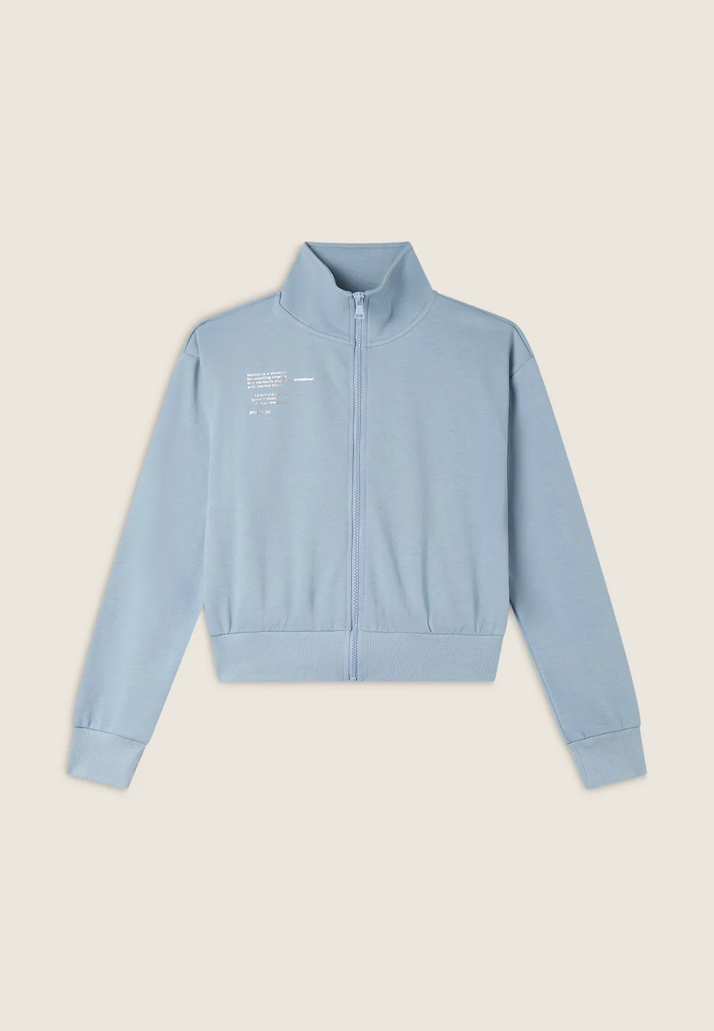 Freddy Cropped Hoodie French Terry Forget Me Not