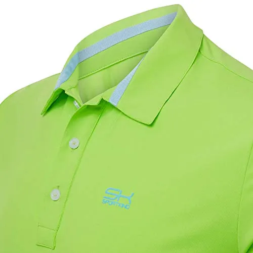 SPORTKIND Funktions Polo neongrün Gr. 122 UV-Schutz