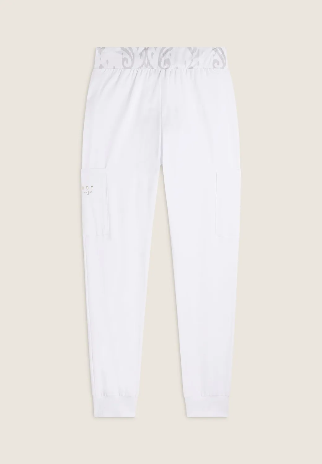 Freddy Trainingshose Damen Schwarz Blumenbund Taschen