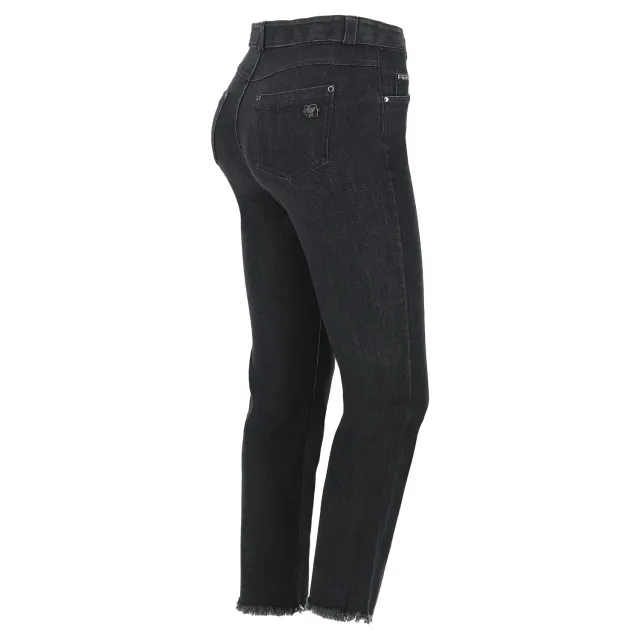 Freddy Black Cropped Jeans Damen Schwarz Stretch