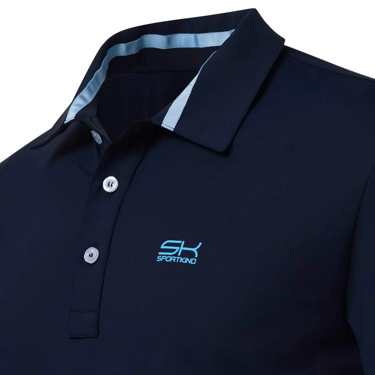 SPORTKIND Tennis Poloshirt Langarm Jungen UPF 50+ Stretch