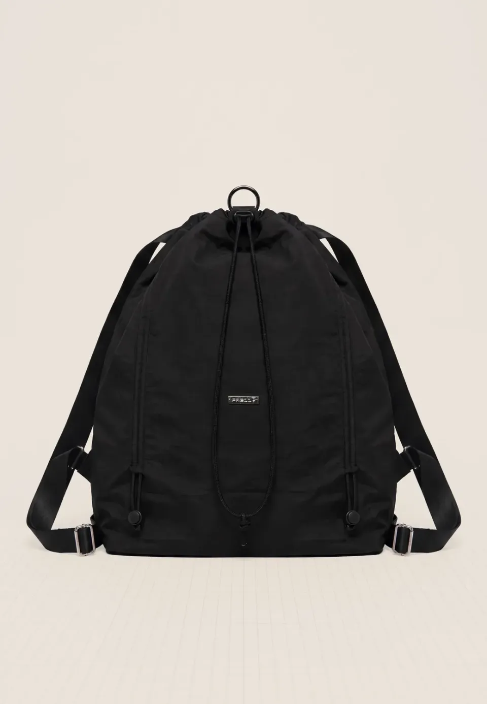 Freddy Rucksack Nylon Schwarz faltbar 47 cm leicht