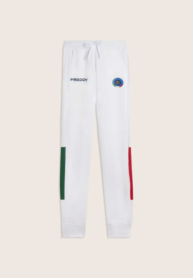 Freddy FGI Unisex Sporthose Bianco Tricolore