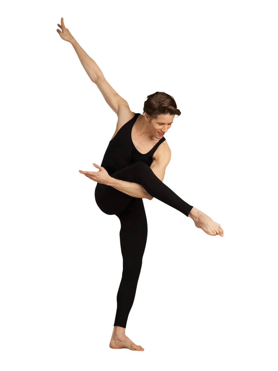 Capezio CC821 Unitard Overall Herren Schwarz Baumwolle