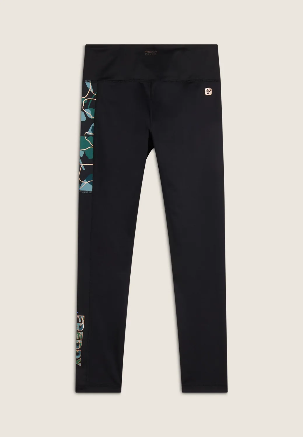 Freddy 7/8 Leggings Damen Schwarz hoher Bund