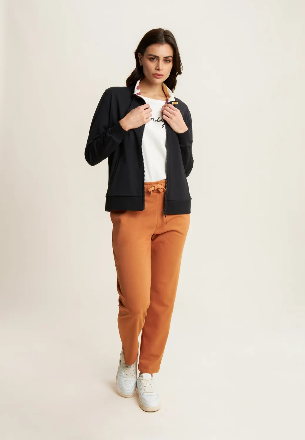 Freddy Jogger French Terry Sandstone Regular Taschenlogo