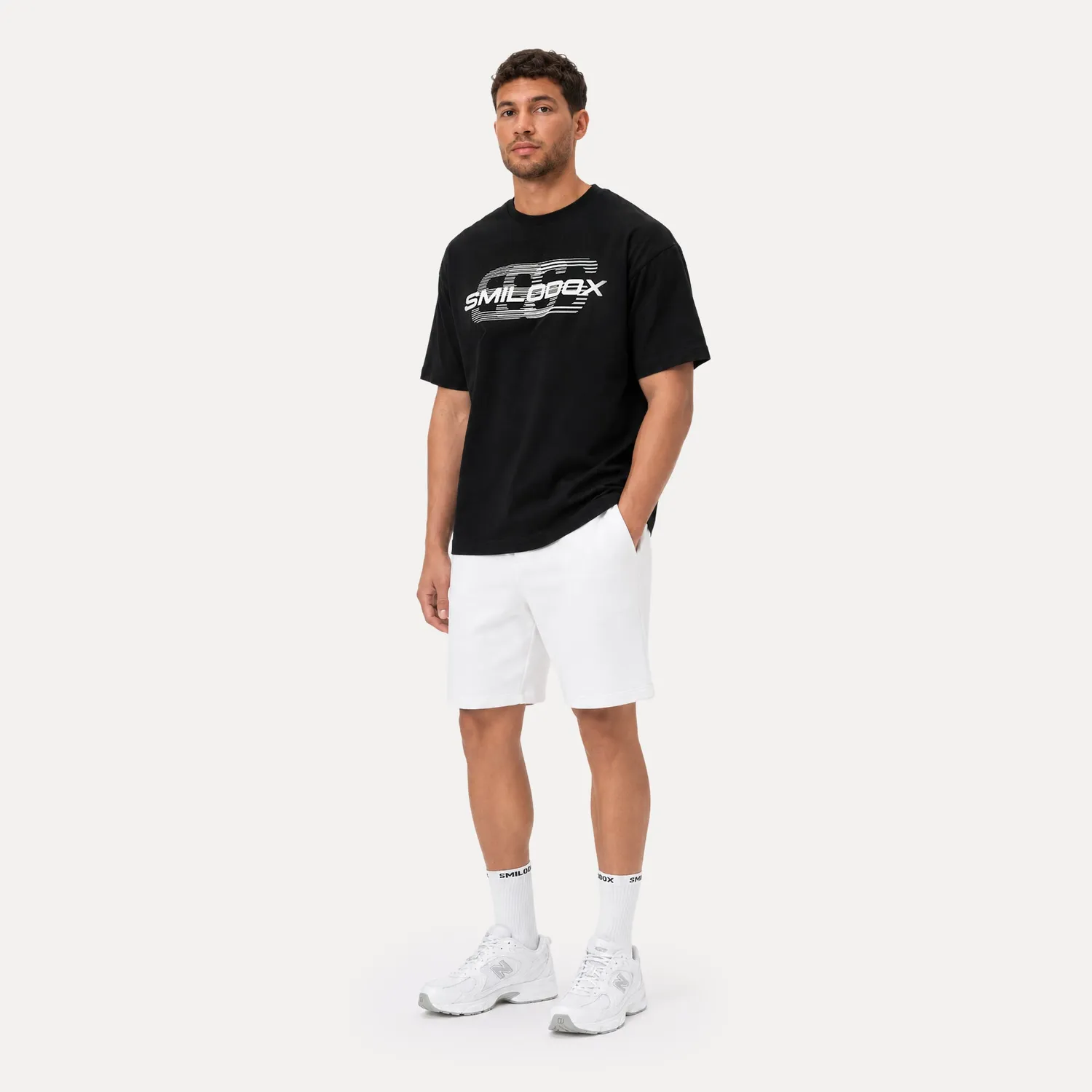 Smilodox Lyam T-Shirt Unisex Schwarz Oversize