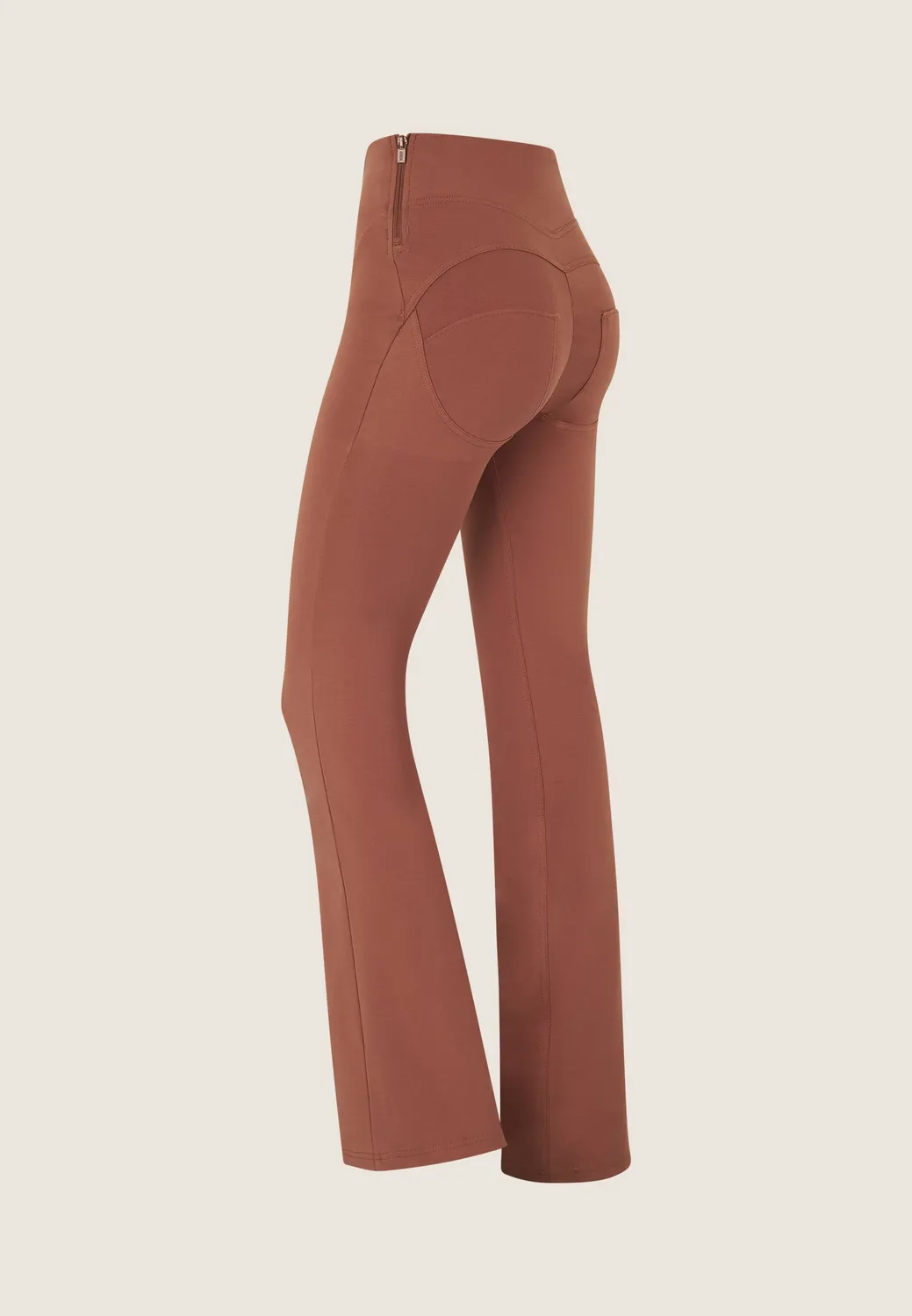 Freddy WR.UP Flare Leggings Weiß High-Waist Baumwolle