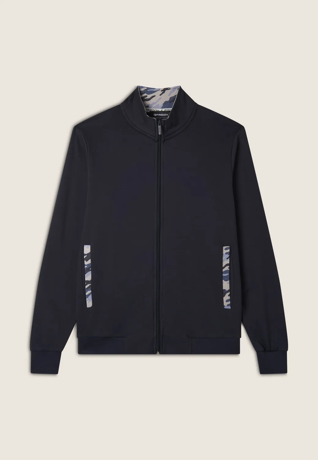 Freddy Herren Sweatjacke Zip Camouflage Schwarz