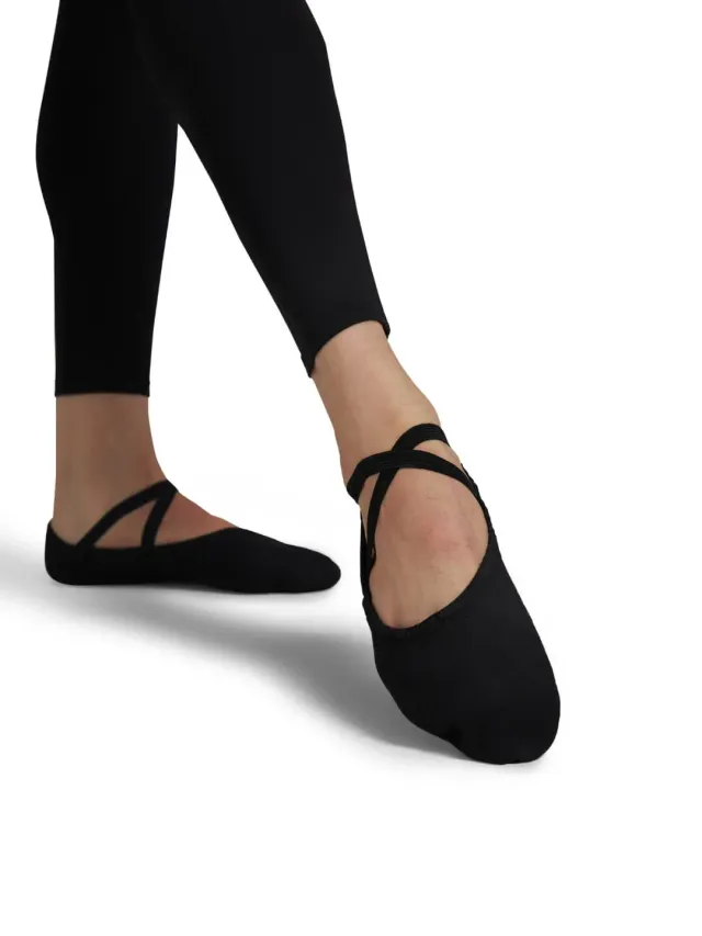Capezio Cobra U2031 Ballettschläppchen Herren Schwarz Canvas