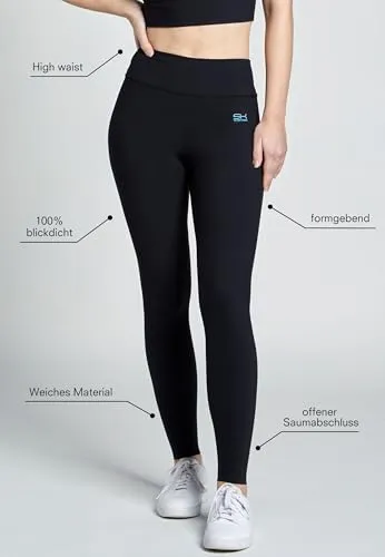 Sportkind High Waist Fitness Leggings 164 blickdicht