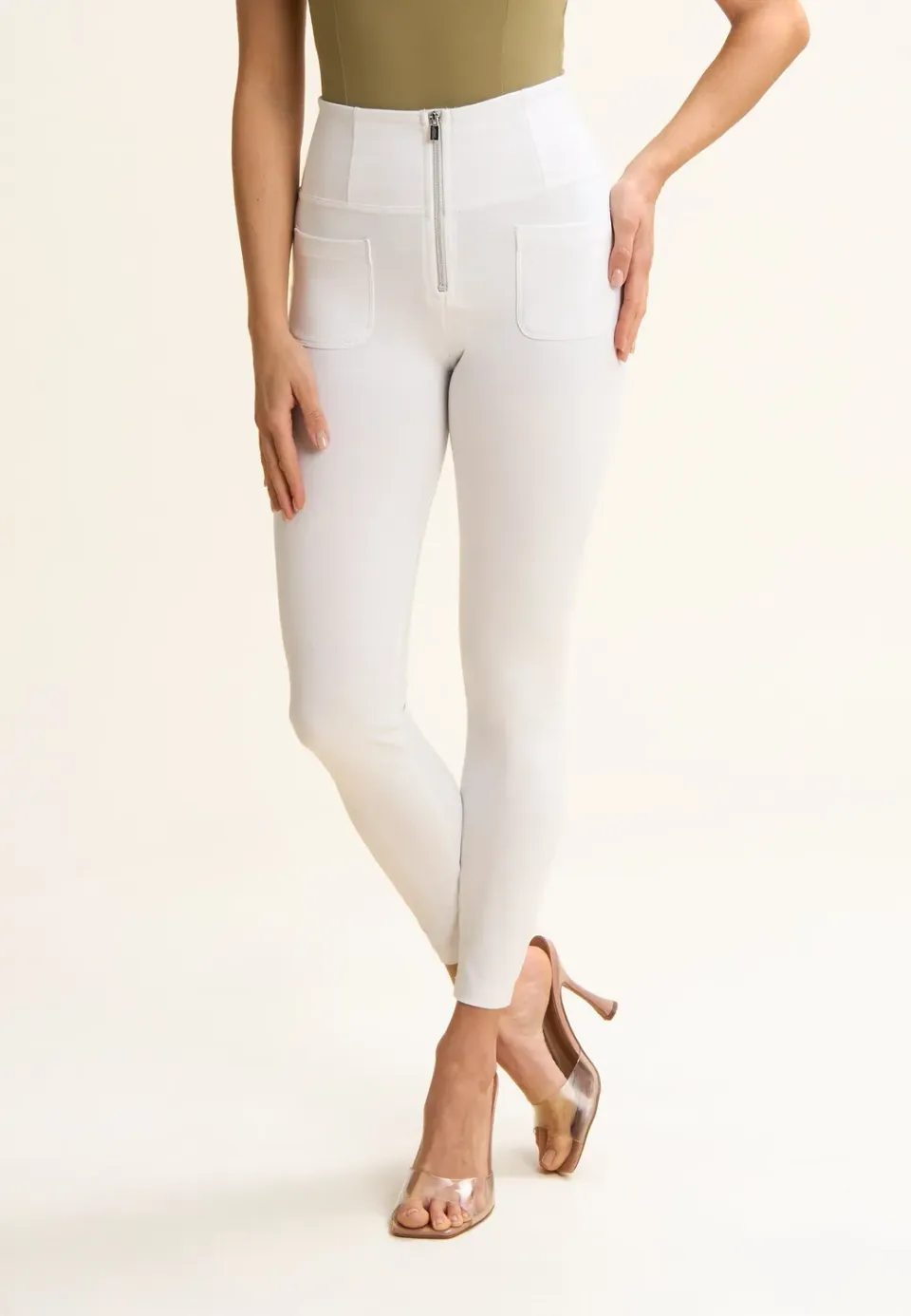 Freddy WR.UP 7/8 High-Waist Leggings Weiß Push-up