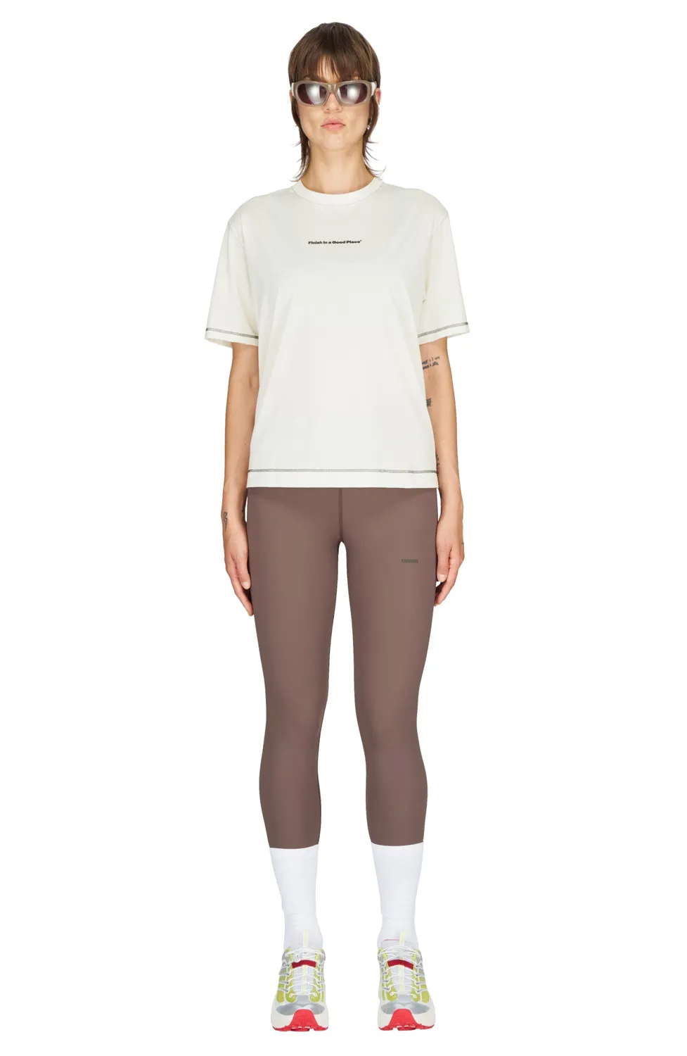 UNNA Good Place Tights Leggings Plum Grey blickdicht