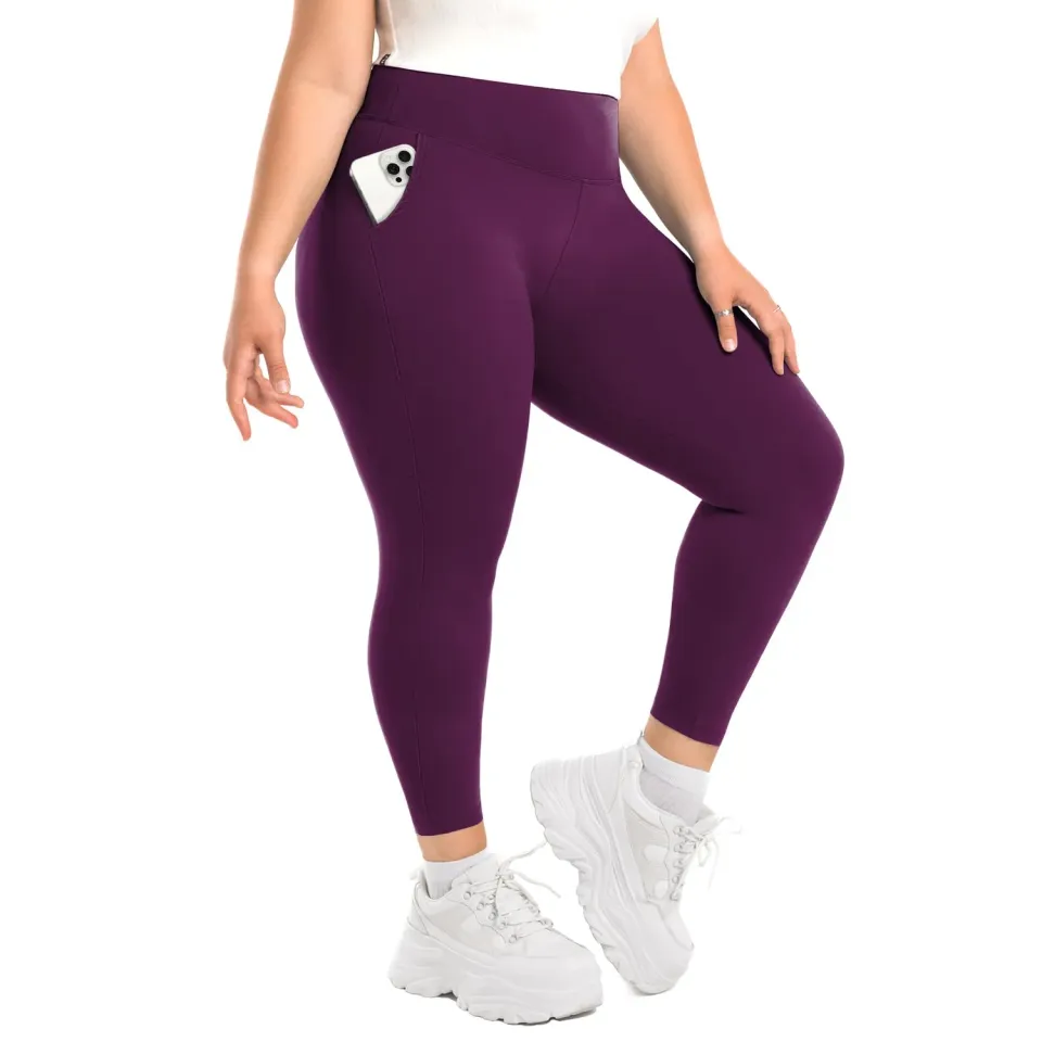 SINOPHANT High Waist Leggins schwarz mit Taschen Damen