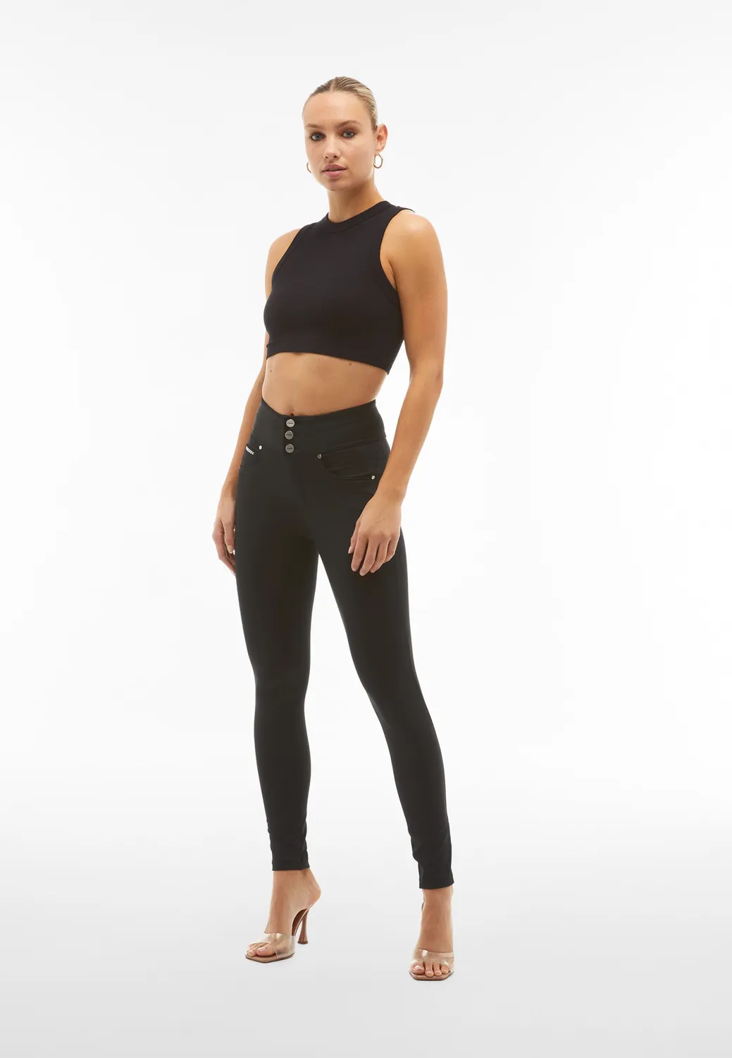 Freddy N.O.W. Skinny Hose High Waist schwarz atmungsaktiv