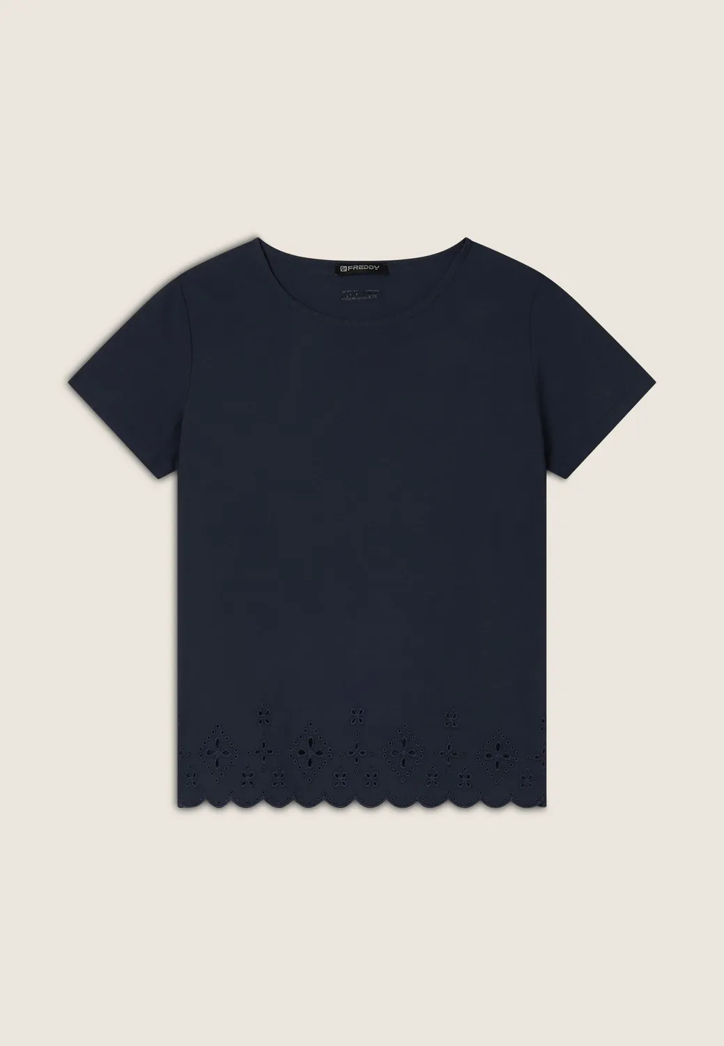 Freddy Sangallo T-Shirt Damen Baumwolle schwarz Regular-Fit