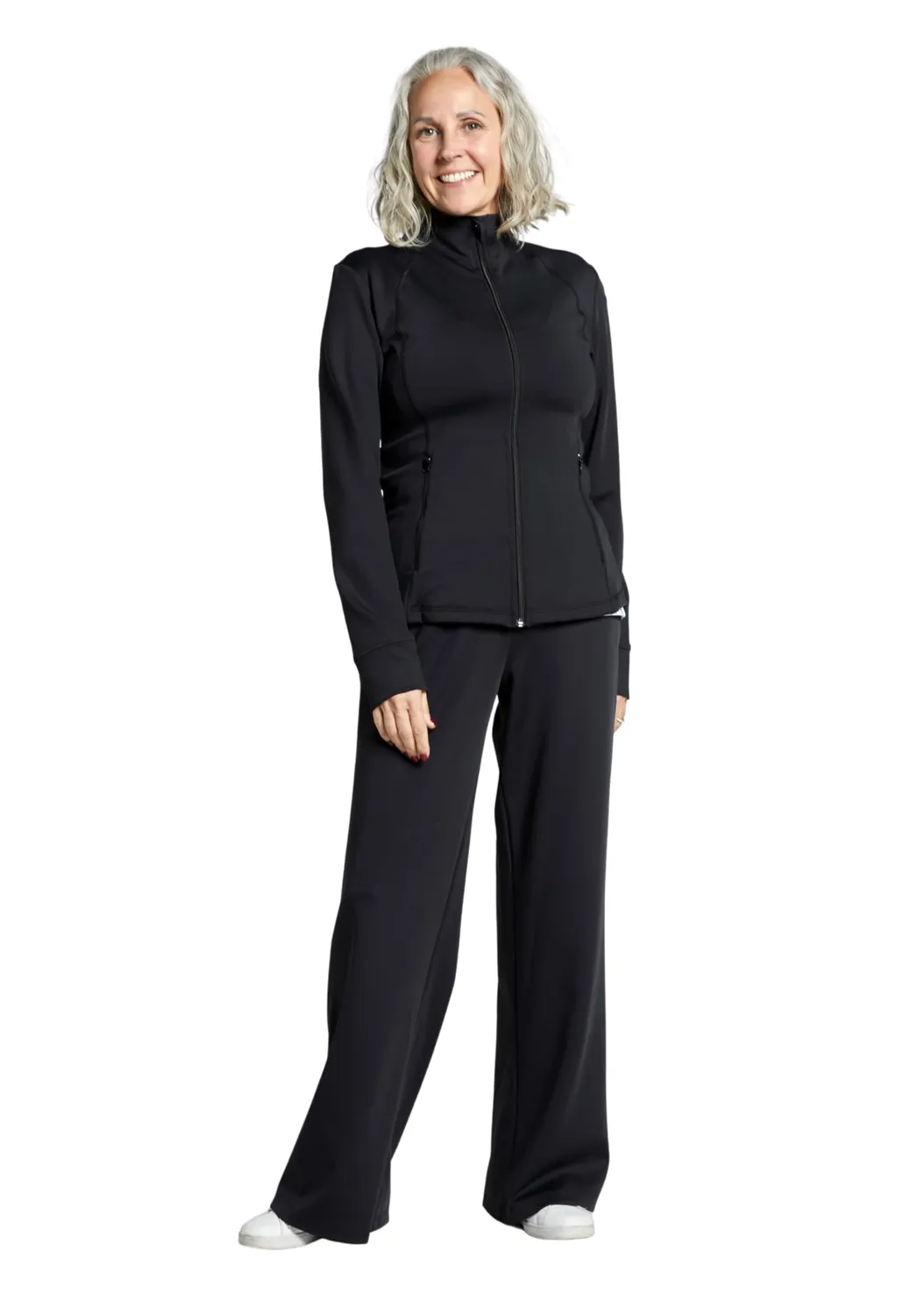 SPORTKIND Trainingsjacke Damen ohne Kapuze YKK
