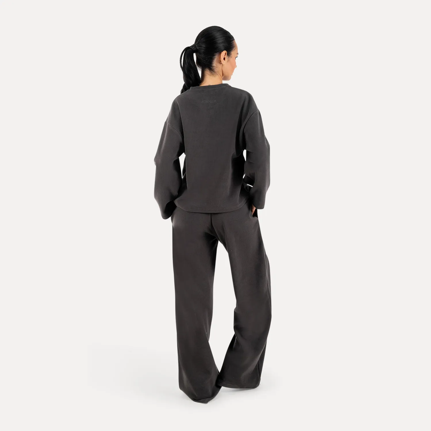 Smilodox Yelin Jogginghose Damen Schwarz weites Bein