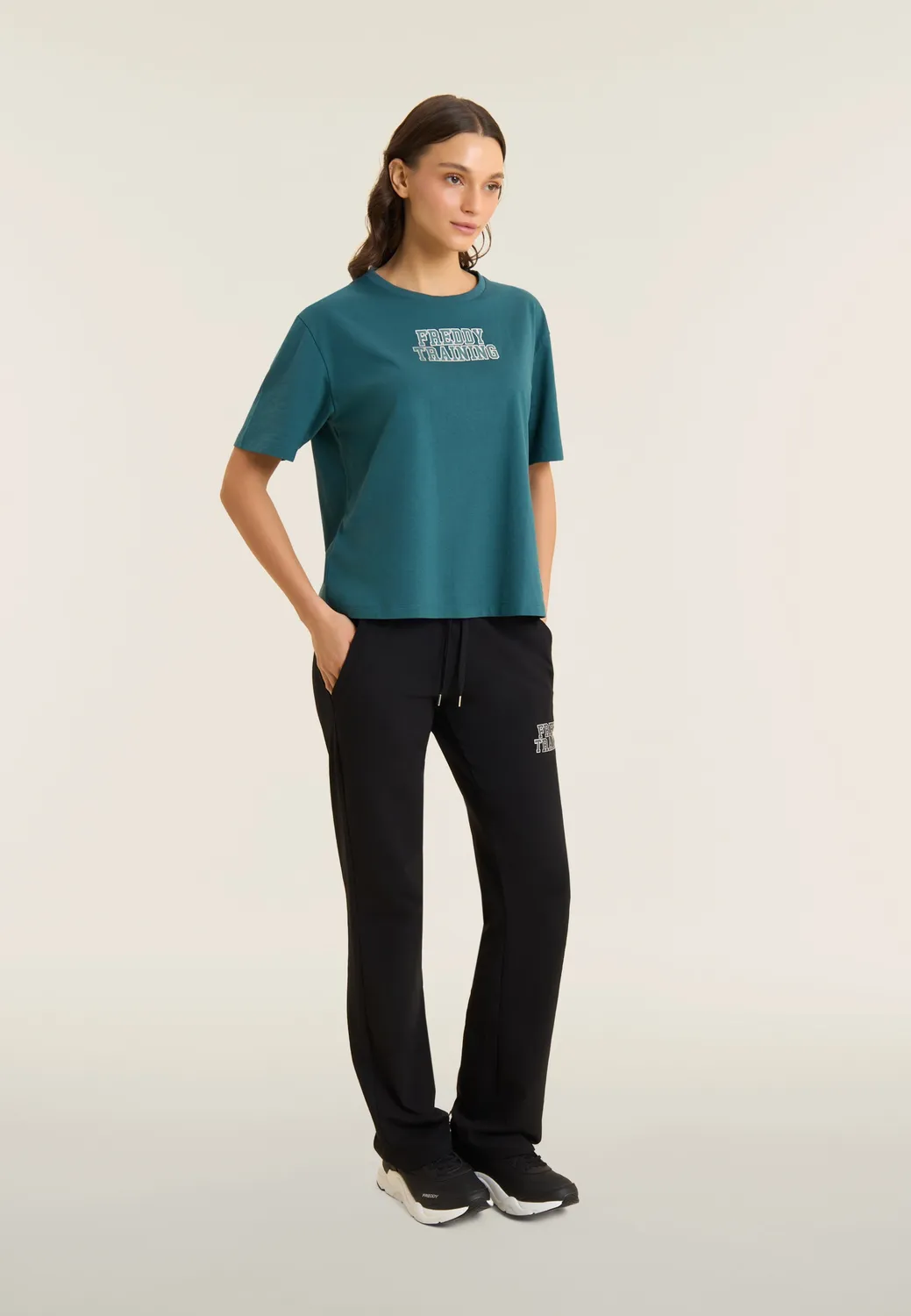 Freddy Training T-Shirt Schwarz Glitter Comfort