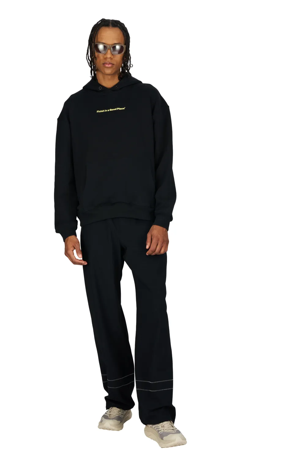 UNNA Slow Motion Hoodie Schwarz Bio-Baumwolle Unisex