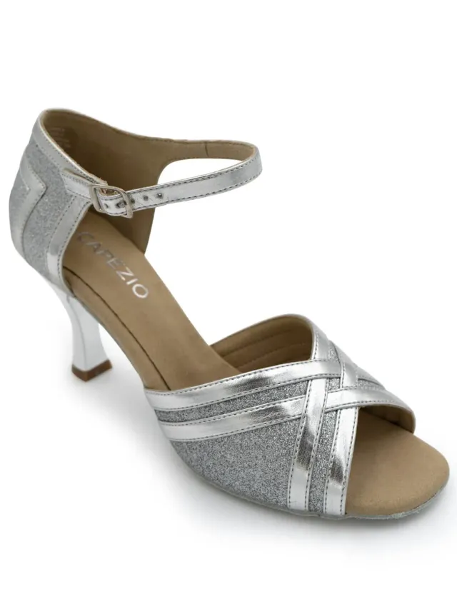 Capezio Ballroom Elisa 2.5" Tanzschuh Silber