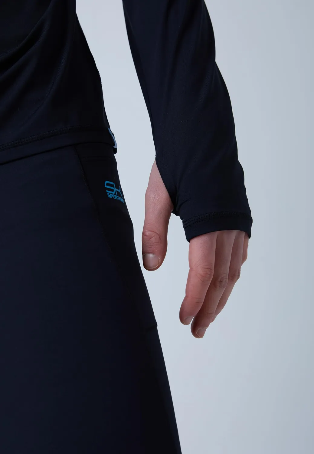 SPORTKIND Langarm Funktionsshirt Herren mit Daumenloch UV-Schutz