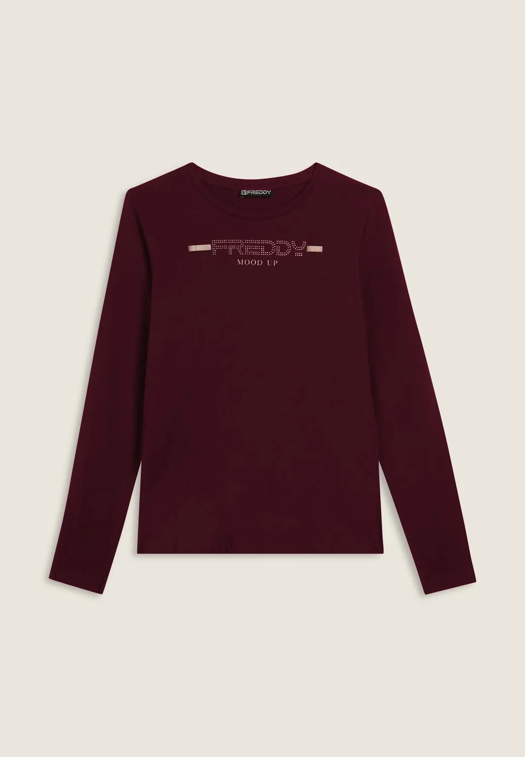 Freddy Strass-Logo Langarmshirt B109 Supima
