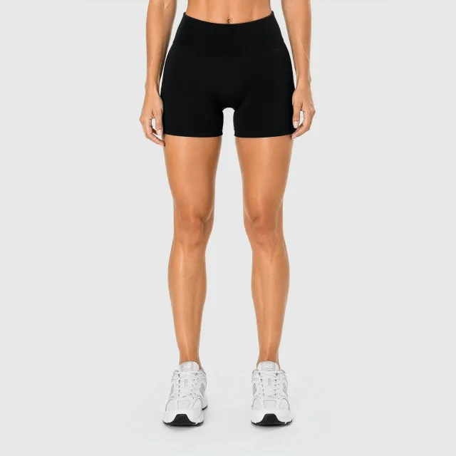 Smilodox Cetrina Scrunch Shorts Damen schwarz seamless